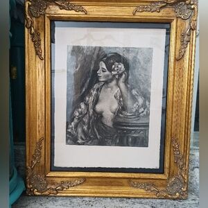 Gold Framed Heliogravure Print from Artist Renoir